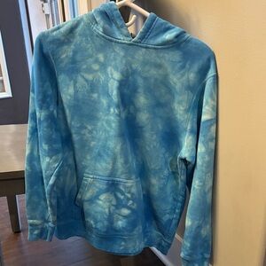 Blue Tie-Dye kids hoodie size youth 14/16